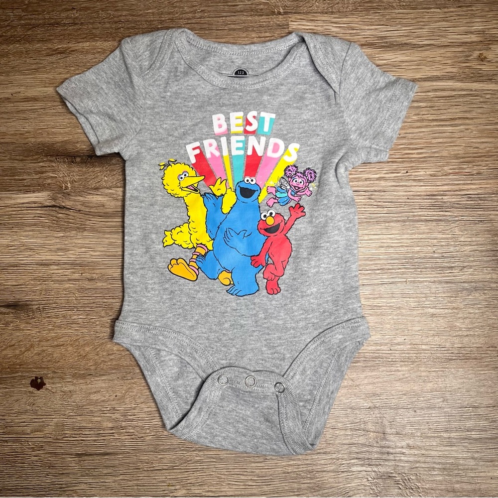 Elmo and Best Friends New Born Onesie